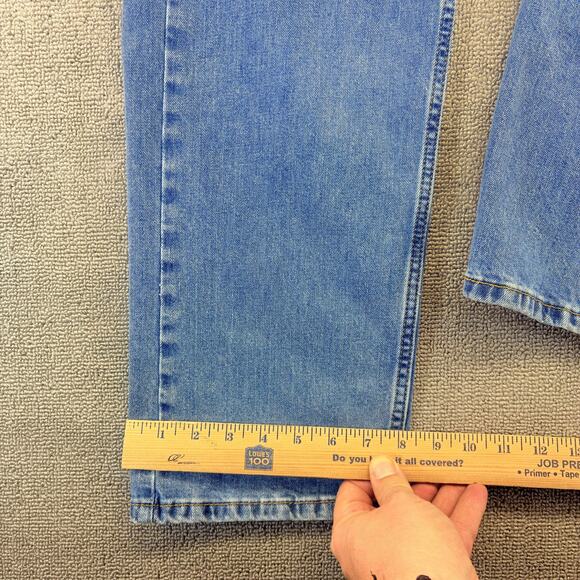 Levi's 505 Jeans Mens 36x34 Blue Denim Regular Fit Straight Leg Mid-Rise Zip Fly - Picture 6 of 8
